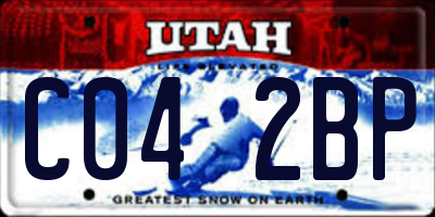 UT license plate C042BP