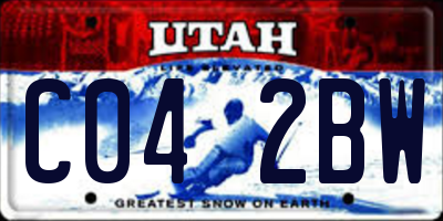 UT license plate C042BW