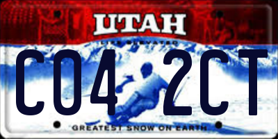 UT license plate C042CT