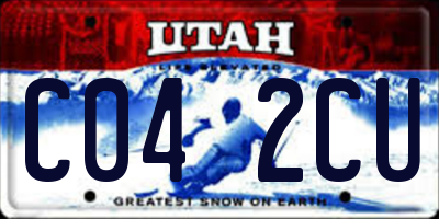 UT license plate C042CU