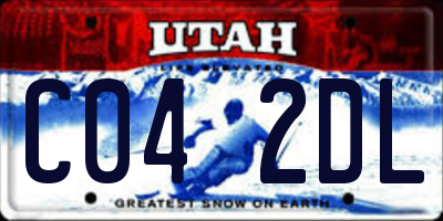 UT license plate C042DL