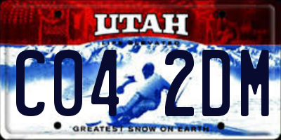 UT license plate C042DM