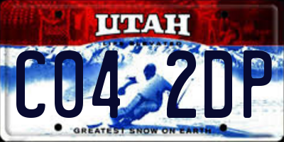 UT license plate C042DP