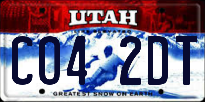 UT license plate C042DT
