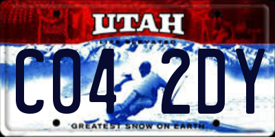 UT license plate C042DY