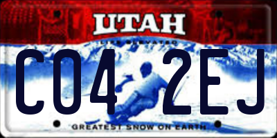 UT license plate C042EJ