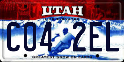 UT license plate C042EL