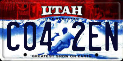UT license plate C042EN