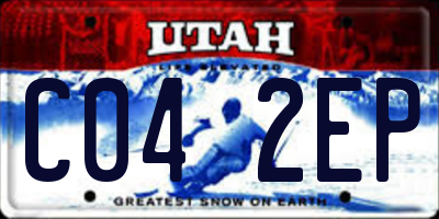 UT license plate C042EP