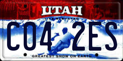 UT license plate C042ES