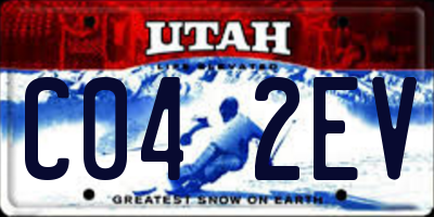 UT license plate C042EV
