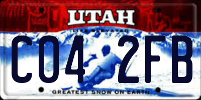UT license plate C042FB