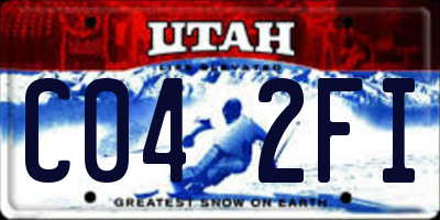 UT license plate C042FI