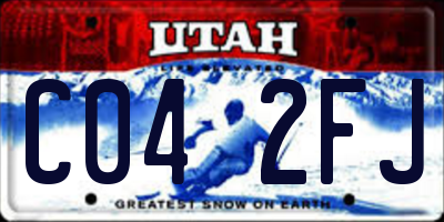 UT license plate C042FJ