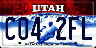 UT license plate C042FL