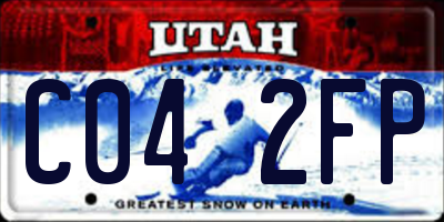 UT license plate C042FP