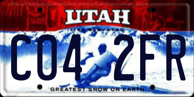 UT license plate C042FR