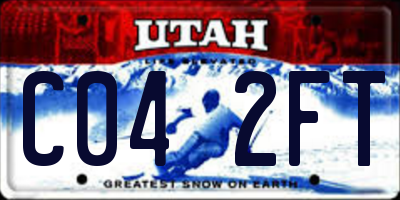 UT license plate C042FT