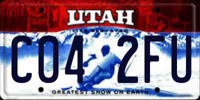 UT license plate C042FU