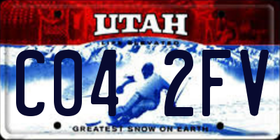 UT license plate C042FV