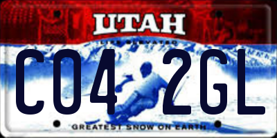 UT license plate C042GL
