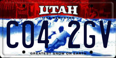 UT license plate C042GV