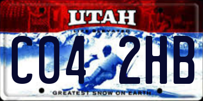 UT license plate C042HB