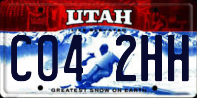UT license plate C042HH