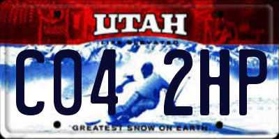 UT license plate C042HP