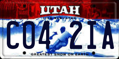 UT license plate C042IA