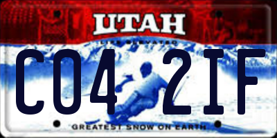 UT license plate C042IF