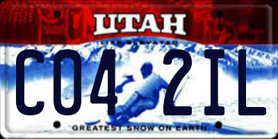 UT license plate C042IL