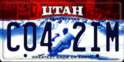 UT license plate C042IM