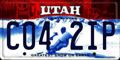 UT license plate C042IP