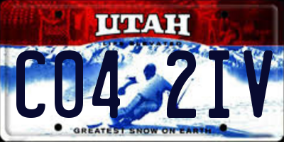 UT license plate C042IV