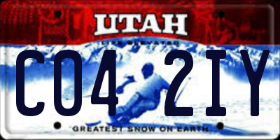 UT license plate C042IY