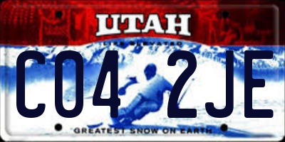 UT license plate C042JE