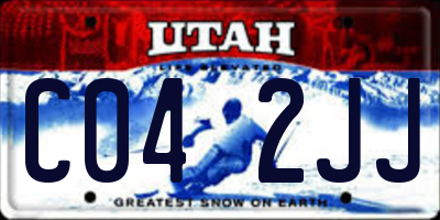 UT license plate C042JJ