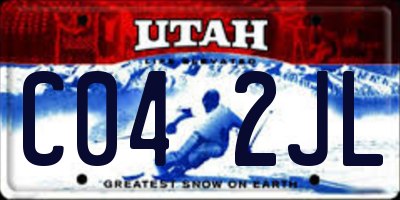 UT license plate C042JL
