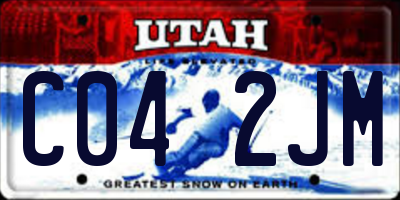 UT license plate C042JM