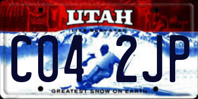 UT license plate C042JP
