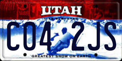 UT license plate C042JS