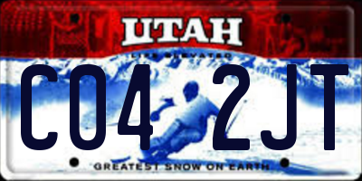 UT license plate C042JT