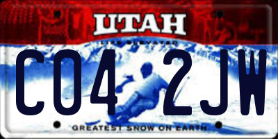 UT license plate C042JW