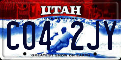 UT license plate C042JY