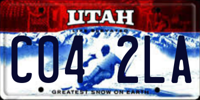 UT license plate C042LA
