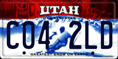UT license plate C042LD