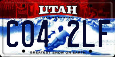 UT license plate C042LF