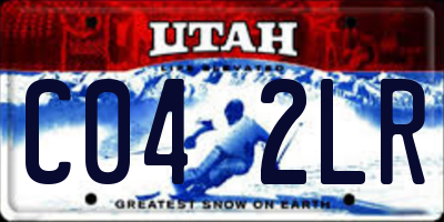 UT license plate C042LR