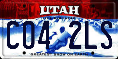 UT license plate C042LS